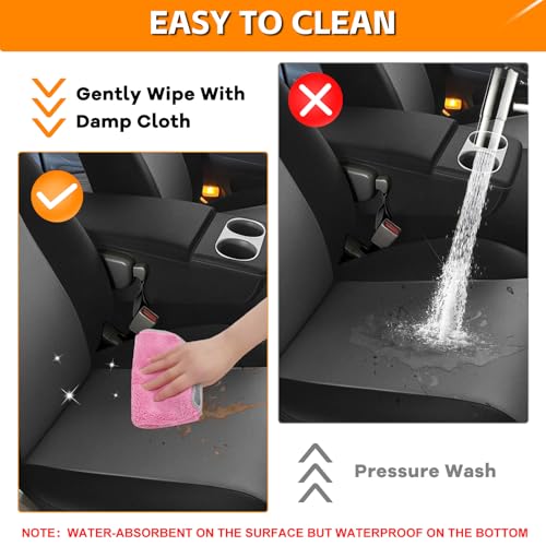 Seat Covers Compatible with 2000-2004 Toyota Tundra, Neoprene Front 40/60 Split Seat with Fold Down Console