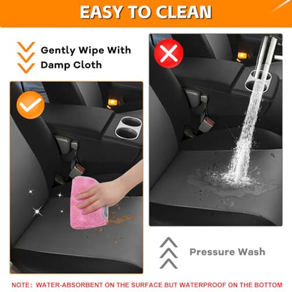 Seat Covers Compatible with 2000-2004 Toyota Tundra, Neoprene Front 40/60 Split Seat with Fold Down Console