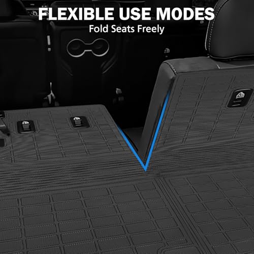 Cargo Liner for 2023-2026 Honda Pilot, Full Set Trunk Mat with Backrest Cover & 2nd Row Seat Protector, Waterproof TPE All Weather Cargo Mat, Pet & Kid Protection Accessories - size: for pilot 2024+