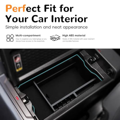 MARCHFA Center Console Organizer Tray Compatible for 2026 Toyota RAV4 Accessories Armrest Storage Box Middle Console Tray Holder with Felt Mat Not Fit for Limited (Style 2) - style: Style 2