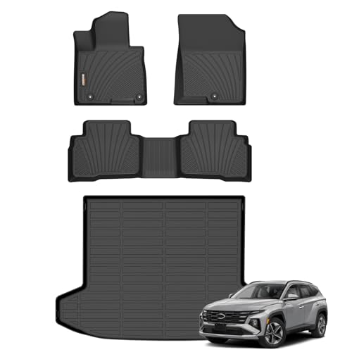 Binmotor-Floor Mats & Cargo Liner for 2022-2026 Hyundai Tucson Hybrid, All Weather Car Floor Mats, Cargo Trunk Mat Floor Liners Accessories - style: 2) Car Mats for Hyundai Tucson Hybrid (2022-2026)