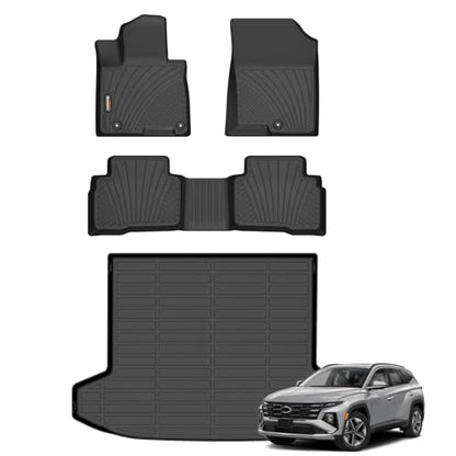 Binmotor-Floor Mats & Cargo Liner for 2022-2026 Hyundai Tucson Hybrid, All Weather Car Floor Mats, Cargo Trunk Mat Floor Liners Accessories - style: 2) Car Mats for Hyundai Tucson Hybrid (2022-2026)