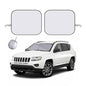 2 PCS Car Windshield Sun Shade, Auto Sun Heat and UV Rays Blocker, 33"×36" Foldable Automotive Front Window Sunshade Protector, Universal Vehicle Interior Accessories (Silver-L) - color: Silver-L (33×36 inches)