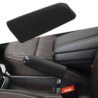 Car Handbrake Cover Gear Shift Knob Cover, Auto Comfortable Grip Handbrake Cover, Silicone handbrake Cover for Most Vehicle Handbrake - color: Black