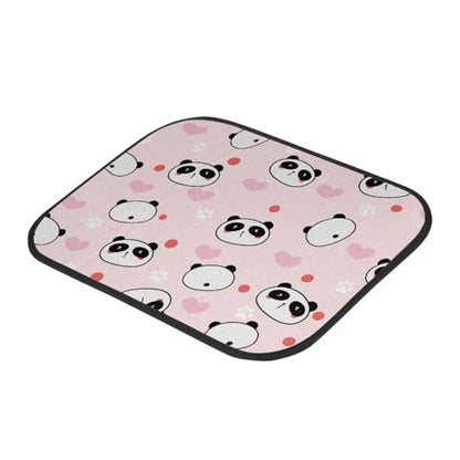 Panda Pink Car Floor Mats Auto Front & Rear Floor Carpets Universal Fit 95% Automotive,SUVS,Sedan,Vans,for Women,Girly,Set of 4 - color: Panda Pink