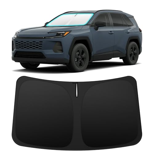 INSAUTO Custom Fit Windshield Sun Shade Accessories for Toyota RAV4 2019-2026, Foldable Front Window Sunshade, UV & Heat Reflector, Keeps Interior Cool, Includes Storage Bag - size: for Toyota RAV4 2019-2026
