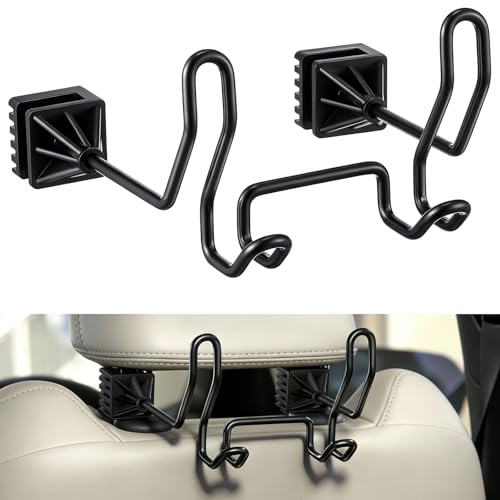 Enhon Hard Hat Holder for Truck, Car Holder Organizer with 3 Hooks for Safety Helmet, Caps, Jacket & Tool Bag, Hard Hat Accessories for Men & Women(Double Hooks,Black,1 Pcs) - color: Black, size: Double Hooks