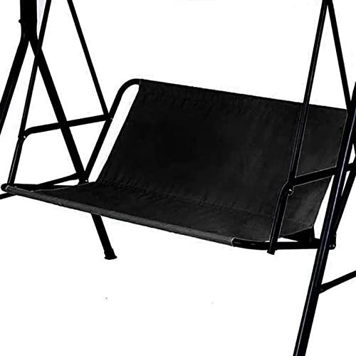 Swing Bench Replacement, 600D Oxford Waterproof Thick 2/3 Seat Patio Swing Cover (Black, M - 43.3x17.7x21.7in) - color: Black, size: M - 43.3x17.7x21.7in