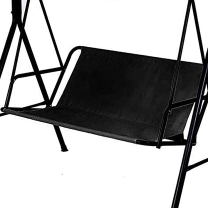 Swing Bench Replacement, 600D Oxford Waterproof Thick 2/3 Seat Patio Swing Cover (Black, M - 43.3x17.7x21.7in) - color: Black, size: M - 43.3x17.7x21.7in