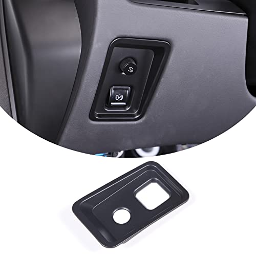 Car Electronic Handbrake Trim Cover Compatible with Chevrolet Corvette C8 2020-2025, ABS Dashboard Electronic Handbrake Switch Panel Cover Trims (Matte Black) - color: Matte Black