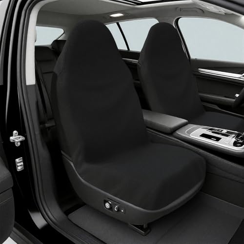 Car Seat Cover Waterproof,Protector Front Seats Sweat Towel Car Seat Covers,Universal Non-Slip Car Seat Towel Cover for Gym Workout Running Beach Swimming for Cars SUV Trucks, Black