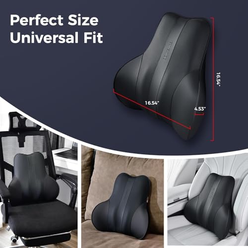 Coverado Lumbar Support Pillow - color: Black, size: Lumbar Pillow