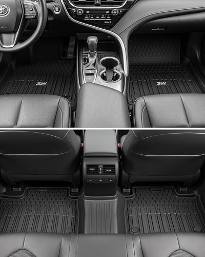 3W Floor Mats & Cargo Liner for Toyota Camry 2025 2026 (Hybrid/LE/SE/XLE/XSE), TPE All Weather Custom Fit Camry 1st & 2nd Row and Trunk Mat, Black - style: 5. Camry|25-26|Floor Mats&Cargo Liner