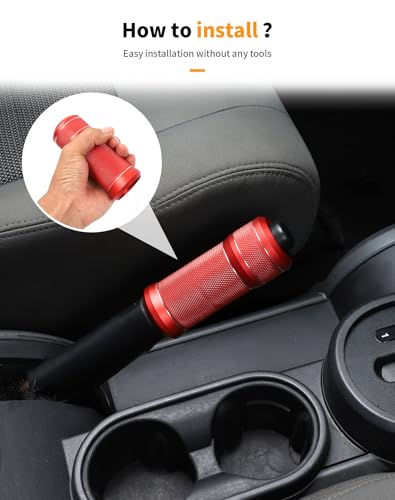 Hoolcar Hand Brake Cover Fit for Jeep Wrangler JK JKU 2007-2010 - color: Red