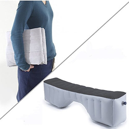 FMS Car Travel Inflatable Mattress Back Seat Gap Pad Air Bed Cushion Camping Air Couch Gray 51.18 * 10.63 * 14.57Inches - color: Grey