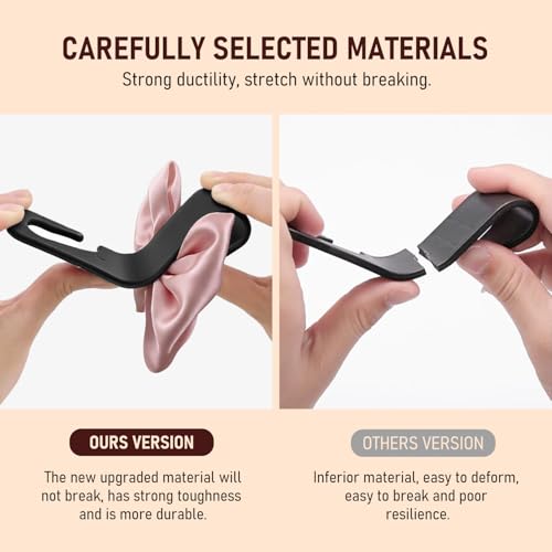 Car Seat Headrest Hook Bow Hooks for Car Bow Car Accessories 2 Pack Hanger Storage Organizer Universal for Handbag Purse Coat fit Universal Vehicle Car (Pink)