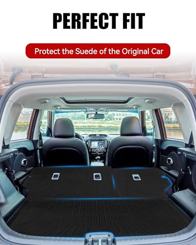 Cargo Liner Compatible with 2010-2013 KIA Soul Trunk Mat Cargo Mat Back Seat Cover Protector(Backrest Mats+Trunk Mat) - size: For 2010-2013 KIA Soul