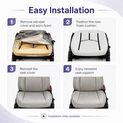 Driver Side Bottom Seat Foam Cushion Replacement Pad Compatible with Chevy Silverado Tahoe Suburban Avalanche GMC Sierra Yukon Cadillac Escalade 2003-2007 | Front Lower High Density Foam | Replace 889