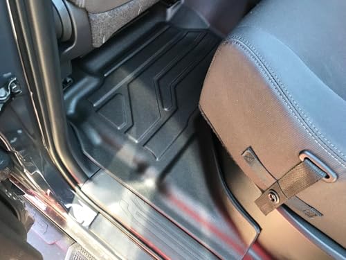 KARPAL Floor Mats Fit for Toyota Tacoma 2024-2026 Double Cab Auto Trans (Not Hybrid), Custom Fit All Weather TPE Floor Liners, 1st&2nd Row Mat, Tacoma TRD/SR/SR5/limited Accessories - style: 2024-2026 | For Toyota Tacoma Double Cab | 1st & 2nd Row