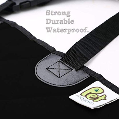 Pet Magasin Bench Car Seat Cover Dog Car Seat Protector 100% Waterproof Heavy Duty Pet Nonslip Hammock Black 58” x 54” Universal Fit for Cars SUVs and Truck