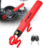 Jetmore Car Steering Wheel Lock Anti-Theft Device, Wheel Locks for Cars, Dual Hooks, Car Lock Steering Wheel, Car Anti-Theft Device, Saw-Resistant Alloy Steel, for Cars, SUVs & Trucks - color: Red