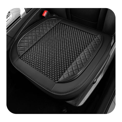 Car Seat Cover, Leather Vehicle Front Bottom Seat Cushion Cover with Storage Pocket, Anti-Slip Bottom Seats Protector Luxury Interior Decor for Most Car Trucks SUVs (Knitting, Black) - color: Knitting, Black