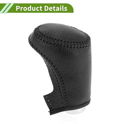 Gear Shift Knob Cover for Chevrolet Malibu 2016-2020 Anti-Slip Black Stick Shifting Handle Protector Faux Leather 1 Pc