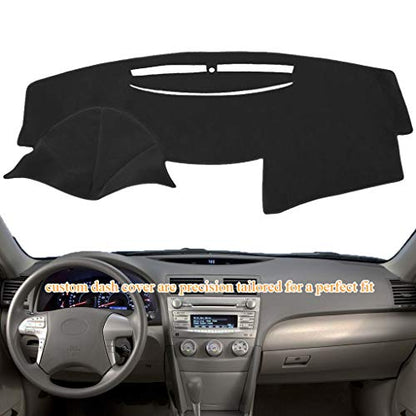 Dash Cover Dashboard Cover Mat Pad Fit for Toyota Camry 2007 2008 2009 2010 2011 (Black) Y27 - color: black