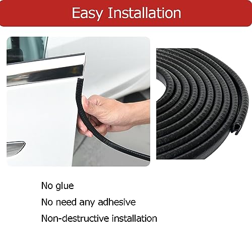 Rubber Edge Trim Black 26Feet, Fits 1/16” Edge, Flexible U Channel Rubber Seal Strip for Sharp/Rough Surfaces, Automotive, Trucks, Boats - color: Black-Fits 1/16” Edge
