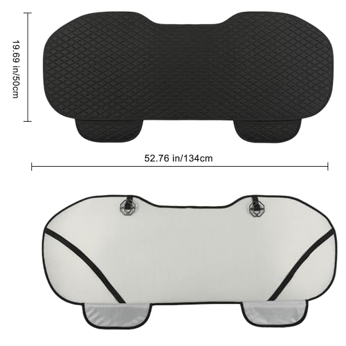 West Llama Linen Car Seat Covers,Bottom Seat Covers for Cars Include 1 Rear Bench Cover Universal Fits 90% Vehicles,SUVs,Cars,Sedans,Black - color: C-Black, size: 1 Rear Bench Seat Cover