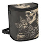 MNSRUU Car Trash Can with Lid, Cat Snuggled Human Skeletal Skull Car Trash Bag Hanging Organizers and Storage for Front Back Seat, Leak-Proof Trash Bin - color: Skull I9450