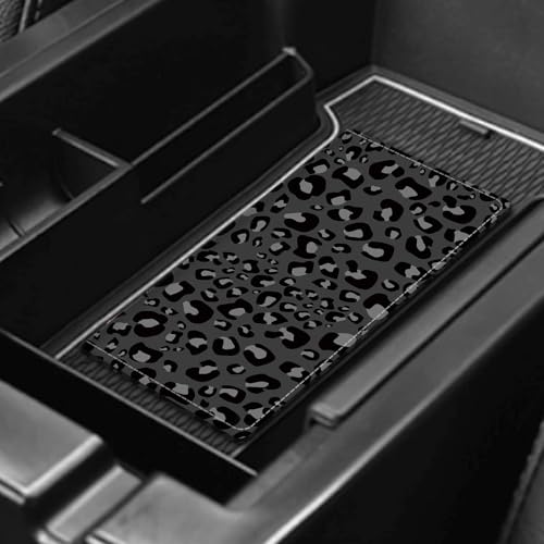 Leather Car Registration and Insurance Card Holder, Cute Car Accessories Vehicle Glove Box Car Organizer for Documents, Cards, License Luxury Black Leopard - color: Luxury Black Leopard