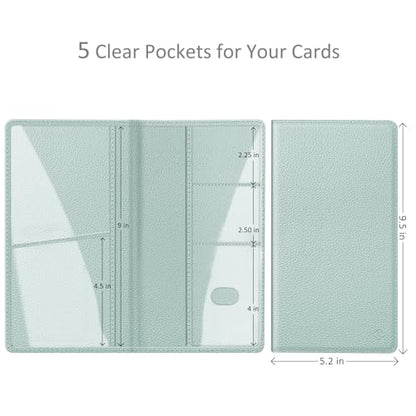 FINPAC Car Registration and Insurance Card Holder, Vehicle Glove Box Card Organizer Wallet Automobile Accessories for License - color: Ice Blue