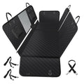Vailge 6 in 1 Car Seat Cover for Back Seat, 60/40 Split, 100% Waterproof with Mesh Window, Scratch Prevent Anti-slip Dog Hammock, Standard - color: Black With Split Front Cover, size: Standard