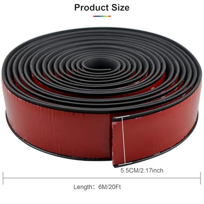 20Ft Car Wheel Arch Trim, Fender Flares Arches Wing Expander Car Wheel Eyebrow Anti-Collision Strip for Pickup SUV Car Fender Flare Edge Trim (5.5CM) - size: 5.5CM