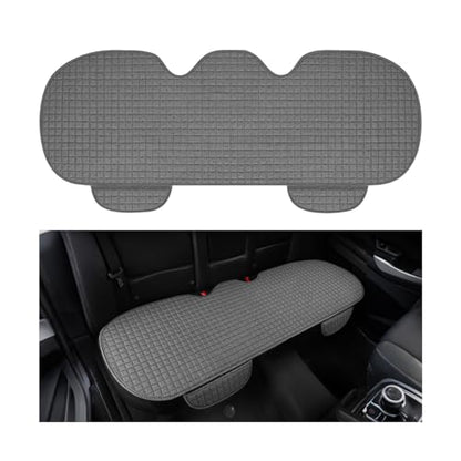 Car Back Seat Cover, Breathable Waterproof Vehicle Rear Bench Protector with Storage Pocket, Comfortable Automotive Back Seat Cushion Pad, Universal for SUV RV Truck (Gray)