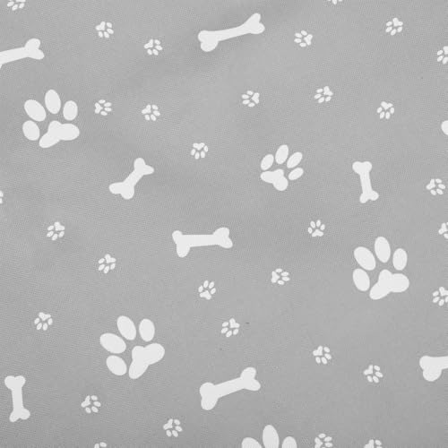 COLLBATH Waterproof Pet Car Seat Cover for Passenger Seat Gray Paw Print 110x50cm for Dogs