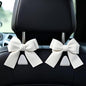 2-Pack Car Purse Hooks for Hanging Purses and Bags, Cute Bow car seat headrest Hooks for Hanging car Purse Hooks. (White) - color: White
