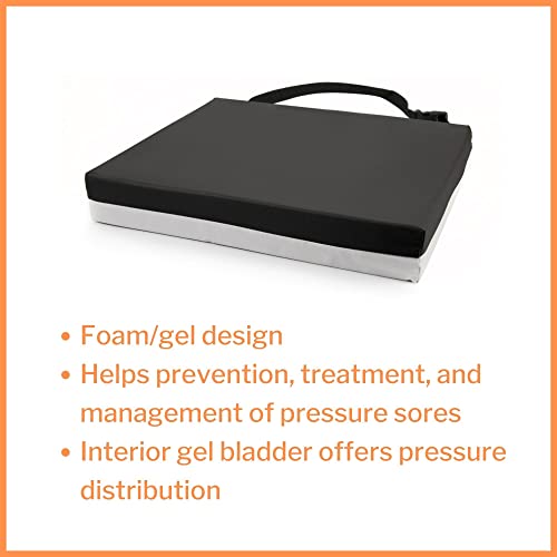 McKesson Seat Cushion for Wheelchairs and Office Chair, Foam/Gel, 20 in x 16 in x 3 in, 4 Count - size: 20x16x3 Inch (Pack of 4)