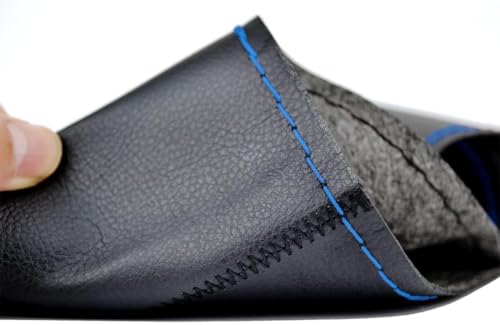 38cm/15 Inch Hand Sewing Steering Wheel Cover Breathable Anti-Slip Leather Steering Wheel Cover for Nissan Qashqai Toyota Camry RAV4 VW Golf - color: Blue