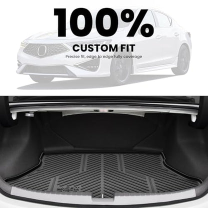 LASFIT Cargo Mat for Acura ILX 2013-2022 Sedan, Trunk Mat Cargo Liner with Raised Edges All Weather TPE Trunk Liner for Rear Cargo Area Protection, Black - size: 2013-2022 | For Acura ILX | Cargo Mats