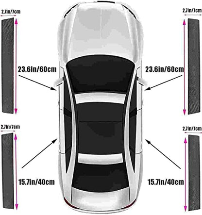 4 Pieces Car Door Sill Protector,Carbon Fiber Threshold Anti-Scratch Sticker Door Edge/Rear Guard Protection (4pcs-r) - color: 4pcs-r