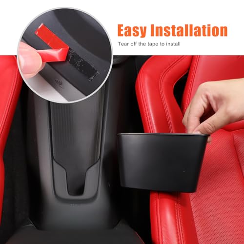 CHEAYAR Rear Waterfall Storage Box Compatible with Chevrolet Corvette C8 2020-2026, Car Center Console Seat Pocket Storage Box Organizer Extension Insert Accessories