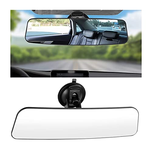 Car Rear View Mirror with Suction Cup, Anti Glare Wide Angle HD Auto Inside Rearview Mirror, 360 Degrees Adjustable Reduce Blind Spots, Universal for Vehicle, Marine, Boat, Truck, SUV, Van - color: Suction Cup/White