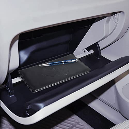 CoBak Car Registration and Insurance Holder - Vehicle Glove Box Car Organizer, Auto Truck Comparment Accessories Case for Essential Document, Driver License, Cards - color: A-Black