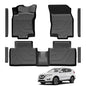 Floor Mats Fit for Nissan Rogue 2014-2020 (NOT for Sport/Select/Hybird/7-Seat), TPE All Weather Durable 1st and 2nd Row Floor Liners Door Sill Guards for Nissan Rogue Accessories