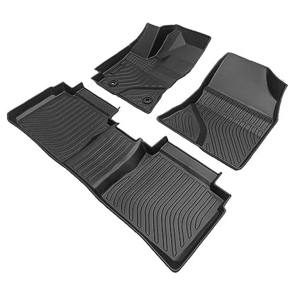 All Weather Rubber Car Floor Mats Compatible with 2014-2019 Toyota Corolla(NO FIT Corolla im & Hatchback), Odorless, 3D Raised Edges, Custom Fit Full Set, Laser Measured, Non Slip, Corolla Accessories