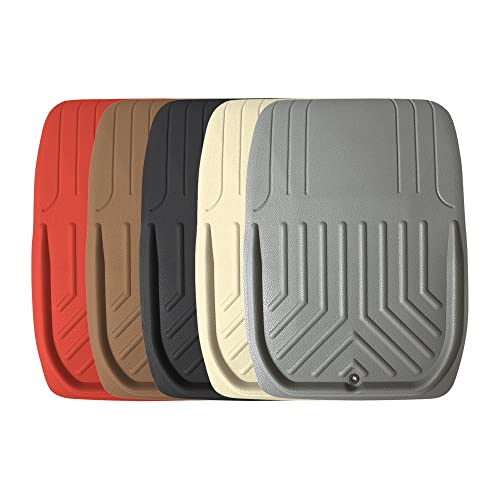 FH Group Faux Leather Deep Dish Floor Mats, Beige, Universal Fit, Set of 4, Trim-to-Fit Car Mats for Most Sedan, SUV, Truck - color: BEIGE