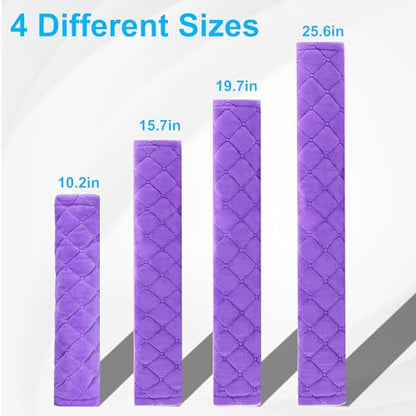 Amooca Soft Automotive Seat Belt Cover Seatbelt Shoulder Pad Neck Protector Cushions Universal Fit SUV Trucks Backpack Violet Extra Long 25.6in - color: Purple, size: 25.6in-1pc