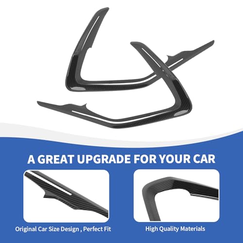 RAZPOY for Camaro Inner Door Panel Trim, Door V Shape Panel Cover Compatible with Chevy Camaro 2016-2024, Carbon Fiber (Fits LED Light Strips)